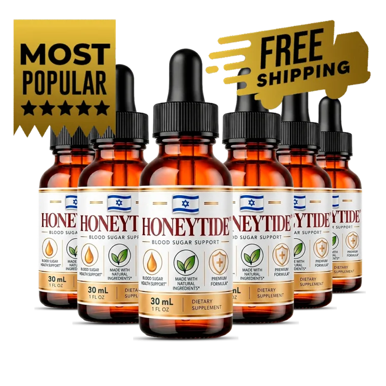 Honeytide liquid drops, six bottle pack